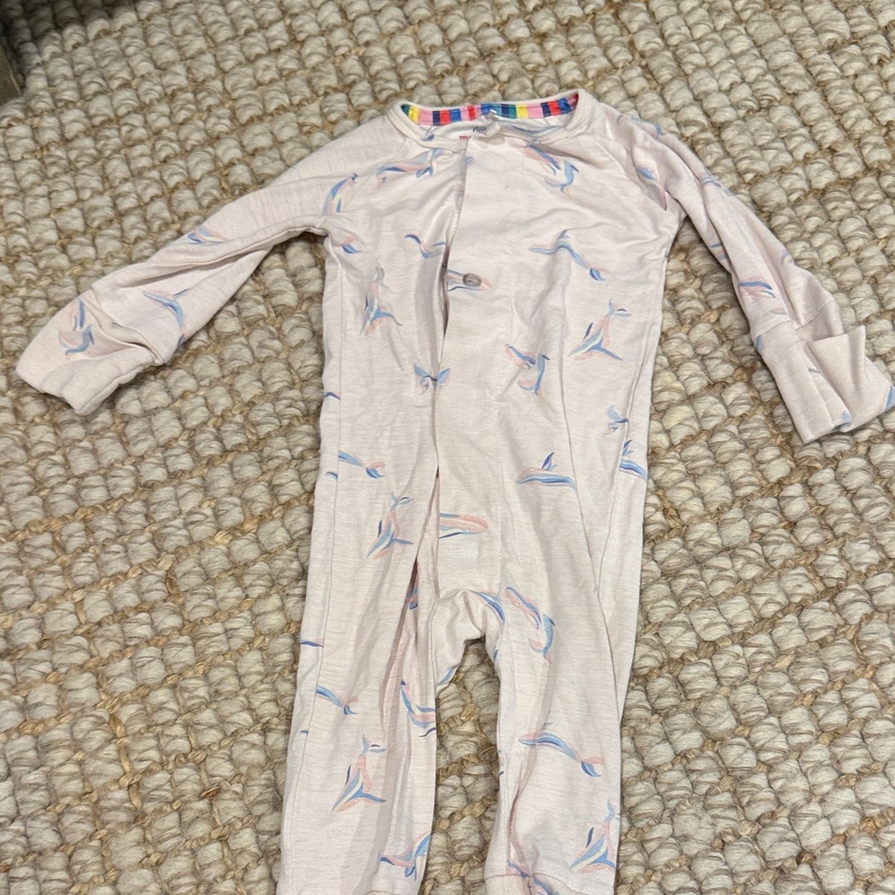 Magnetic Me Light Pink One Piece with Rainbow Collar
